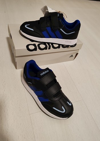 Erkek Çocuk Adidas Mavi Cırtlı Sneakers 31.5 numara - Görsel 6