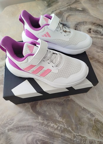 Kız Çocuk Pembe Gri Cırtlı Spor Ayakkabı - Görsel 6