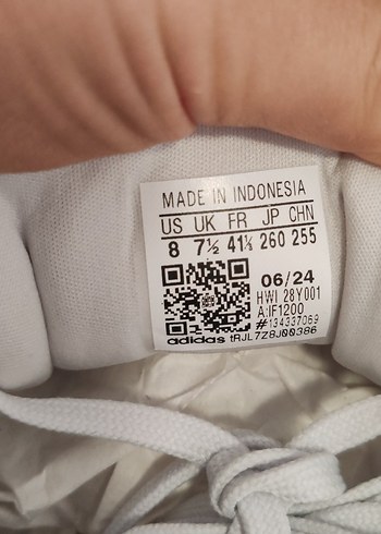 Beyaz Gri Baskılı Bağcıklı Erkek Spor Ayakkabı 41.5 numara - Görsel 2