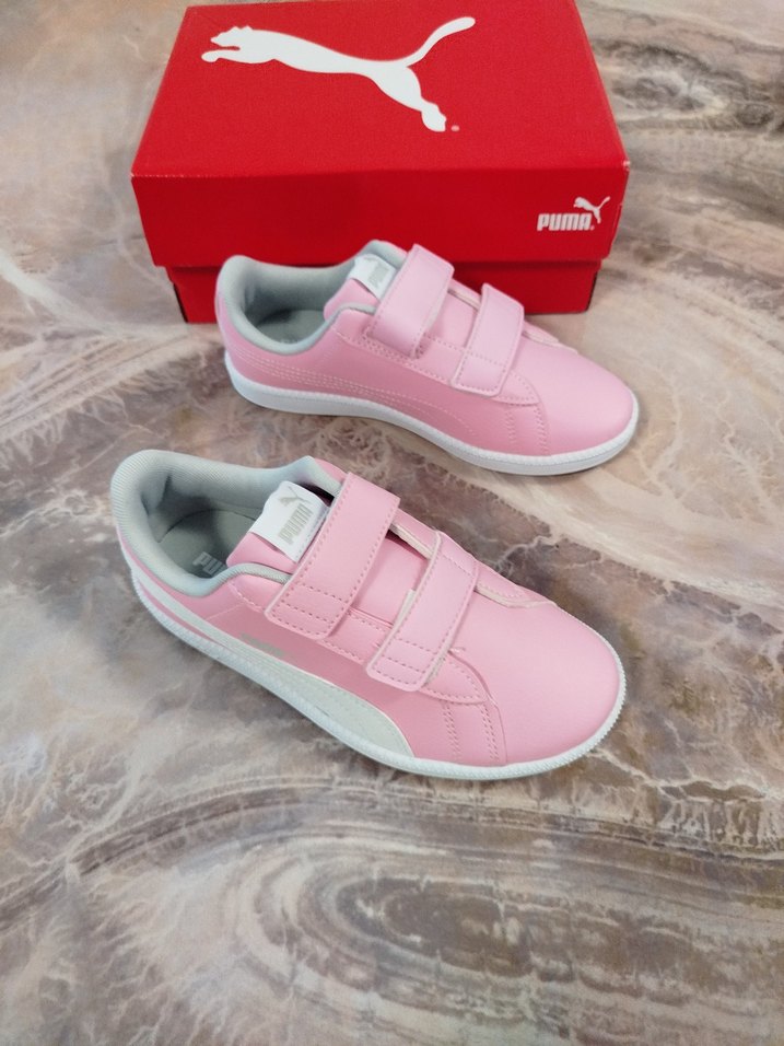 Kız Çocuk Pembe Cırtcırtlı Spor Ayakkabı - Görsel 4