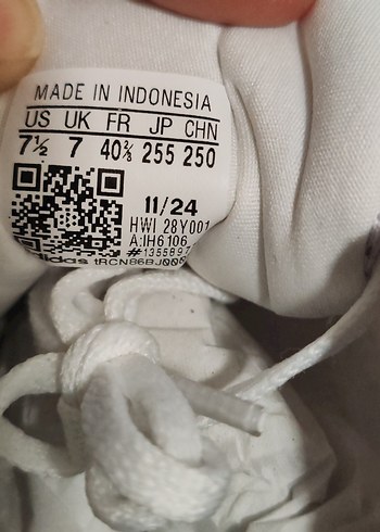 Erkek Beyaz Elastik Adidas Koşu Ayakkabısı 40.5 numara - Görsel 5