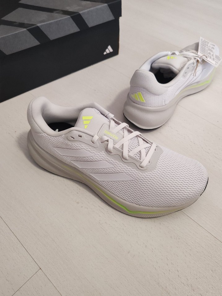 Beyaz Adidas Erkek Spor ve Günlük Koşu Ayakkabısı - Görsel 4