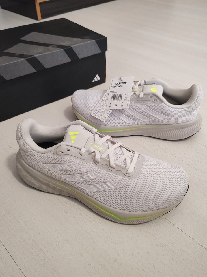 Beyaz Adidas Erkek Spor ve Günlük Koşu Ayakkabısı - Görsel 5