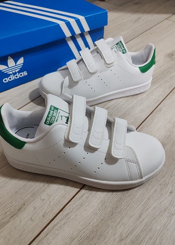 Adidas Beyaz Spor Ayakkabı Velcro - Görsel 4