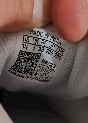 Adidas Beyaz Spor Ayakkabı Velcro - Görsel 2