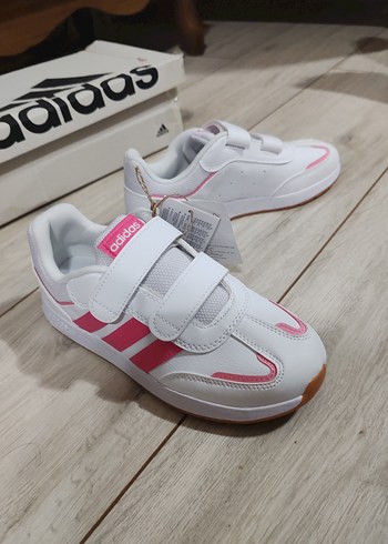 Beyaz Pembe Kız Çocuk Adidas Spor Ayakkabı - Görsel 6
