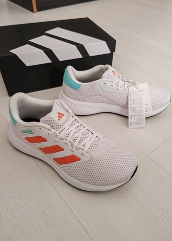 Erkek Beyaz Turuncu Spor Ayakkabı 41.5 numara - Görsel 2