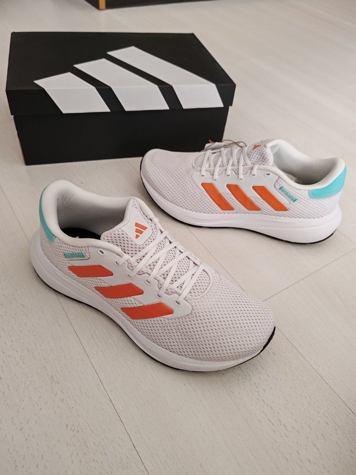 Erkek Beyaz Turuncu Spor Ayakkabı 41.5 numara - Görsel 3