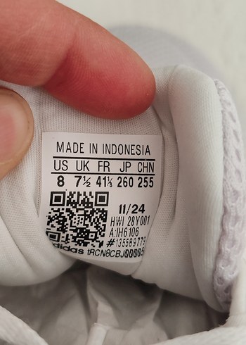 Beyaz Laced Spor Ayakkabı 41.5 numara - Görsel 4