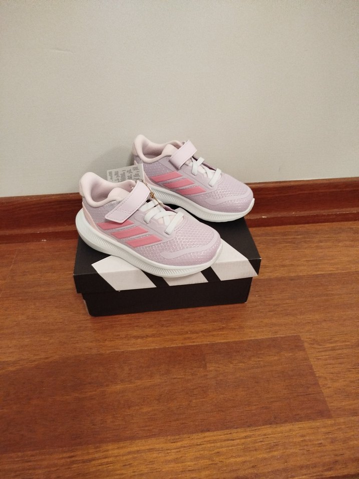 Kız Çocuk Pembe Cırt Cırtlı Spor Ayakkabı - Görsel 4