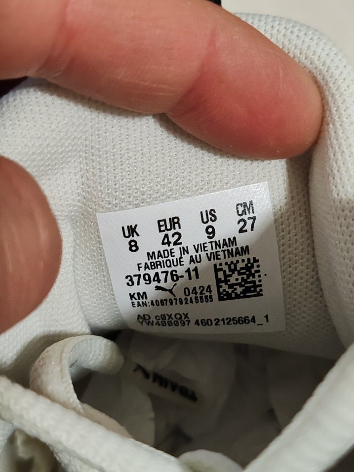 Beyaz Puma Spor Ayakkabı Velcro Detaylı - Görsel 5