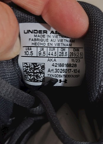 Under Armour Gri Erkek Koşu Ayakkabısı 44.5 numara - Görsel 3