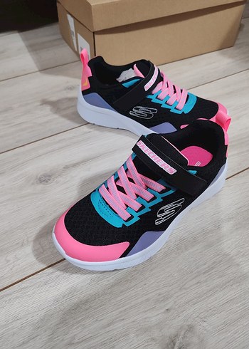 Renkli Kız Çocuk Spor Ayakkabı Velcro Bağcıklı - Görsel 6