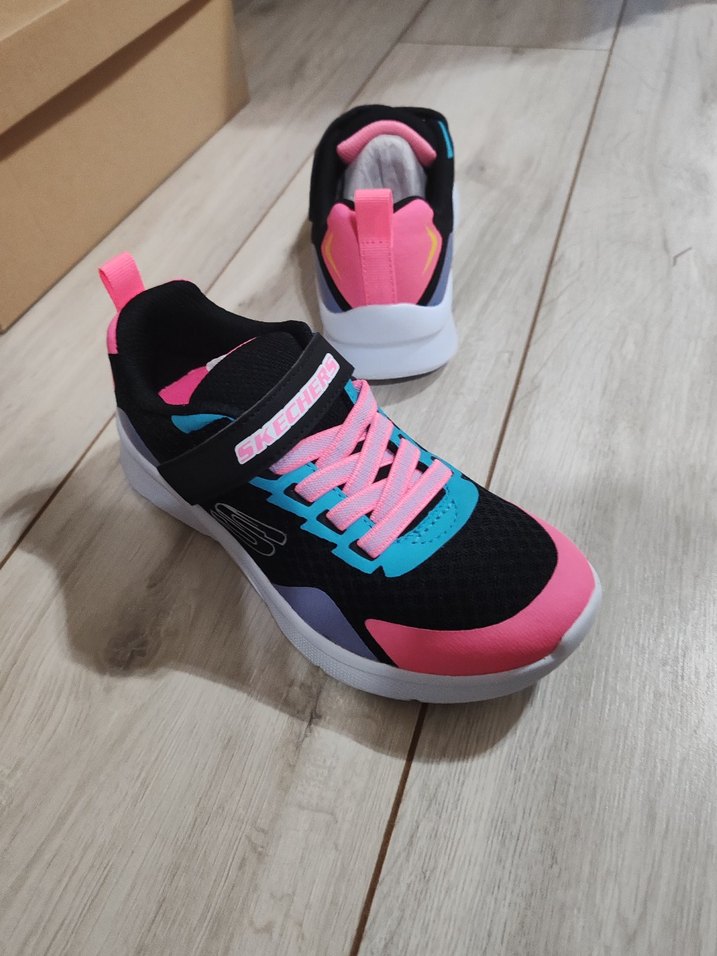 Renkli Kız Çocuk Spor Ayakkabı Velcro Bağcıklı - Görsel 3