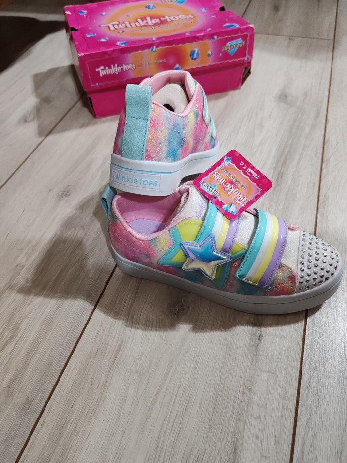 Renkli Kız Çocuk Spor Ayakkabısı Velcro - Görsel 3