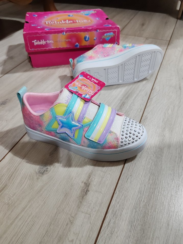 Renkli Kız Çocuk Spor Ayakkabısı Velcro - Görsel 5