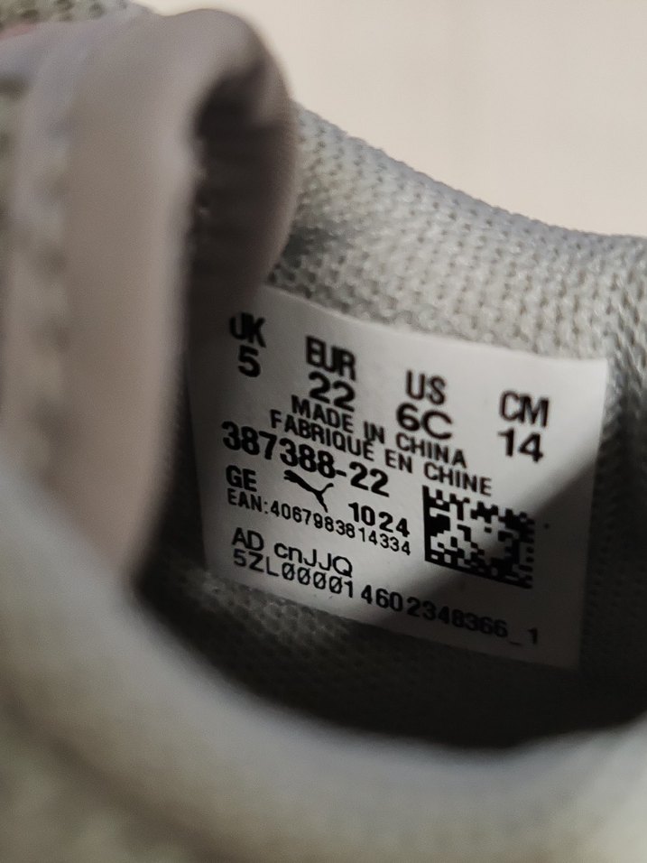 Kız Çocuk Gri Puma Spor Ayakkabı Velcro - Görsel 2