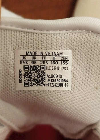 Kız Çocuk Beyaz Cırtlı Spor Ayakkabı - Görsel 8