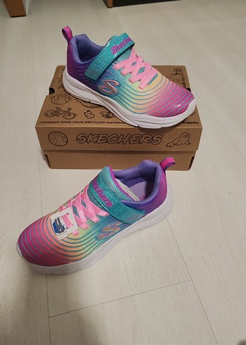 Renkli Skechers Kız Çocuk Spor Ayakkabı - Görsel 2