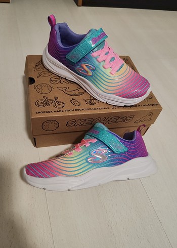 Renkli Skechers Kız Çocuk Spor Ayakkabı - Görsel 6
