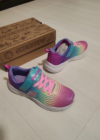 Renkli Skechers Kız Çocuk Spor Ayakkabı - Görsel 3