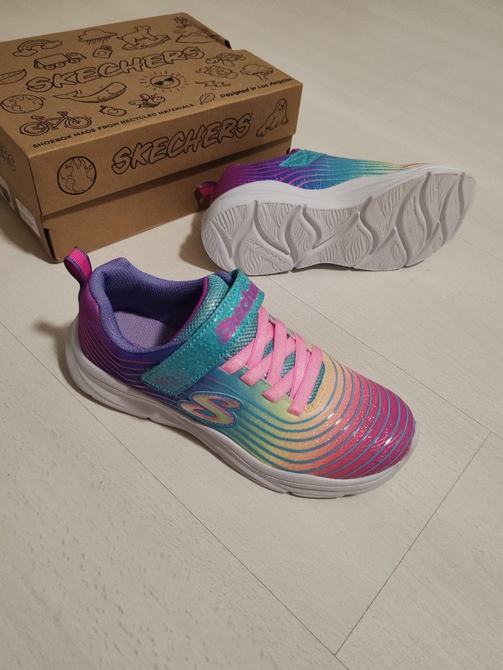 Renkli Skechers Kız Çocuk Spor Ayakkabı - Görsel 4