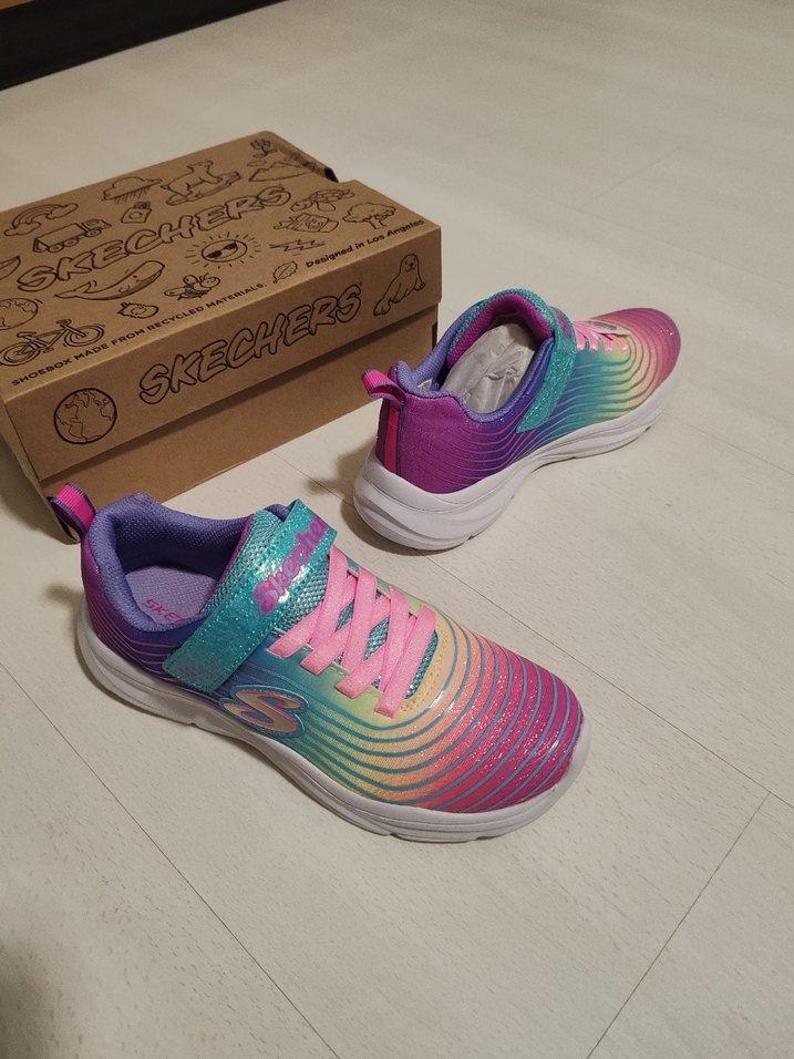 Renkli Skechers Kız Çocuk Spor Ayakkabı - Görsel 3