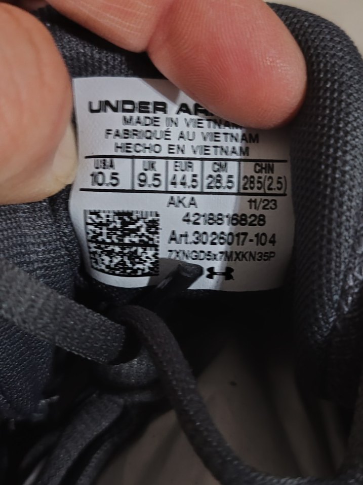 Under Armour Gri Erkek Spor Ayakkabısı 44.5 numara - Görsel 4