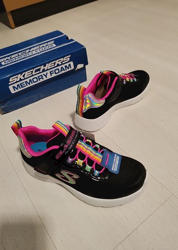 Skechers Renkli Kız Çocuk Spor Ayakkabı Velcro - Görsel 3