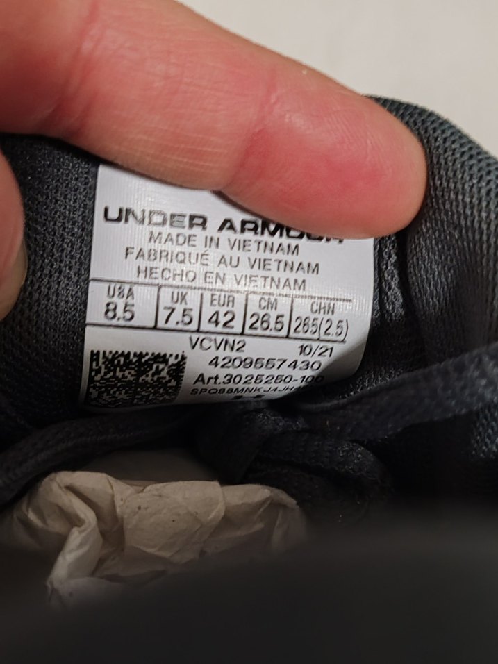 Under Armour Gri Erkek Koşu Ayakkabısı Velcro - Görsel 5