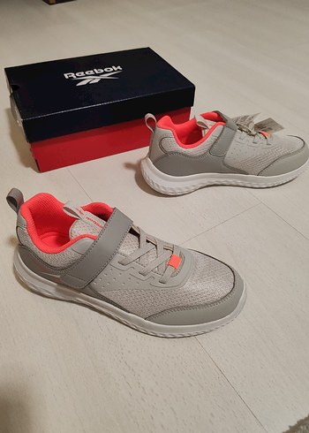 Kız Çocuk Gri Cırtcırtlı Spor Ayakkabı - Görsel 4