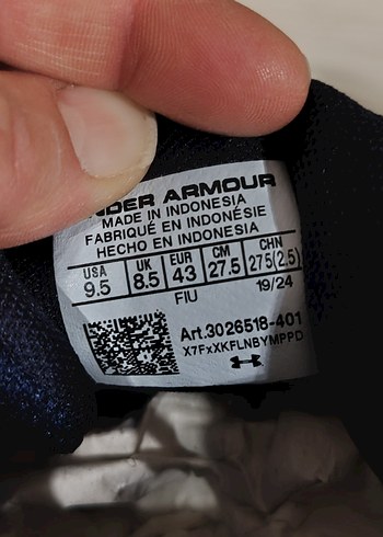 Mavi Under Armour Erkek Spor Ayakkabı - Görsel 2