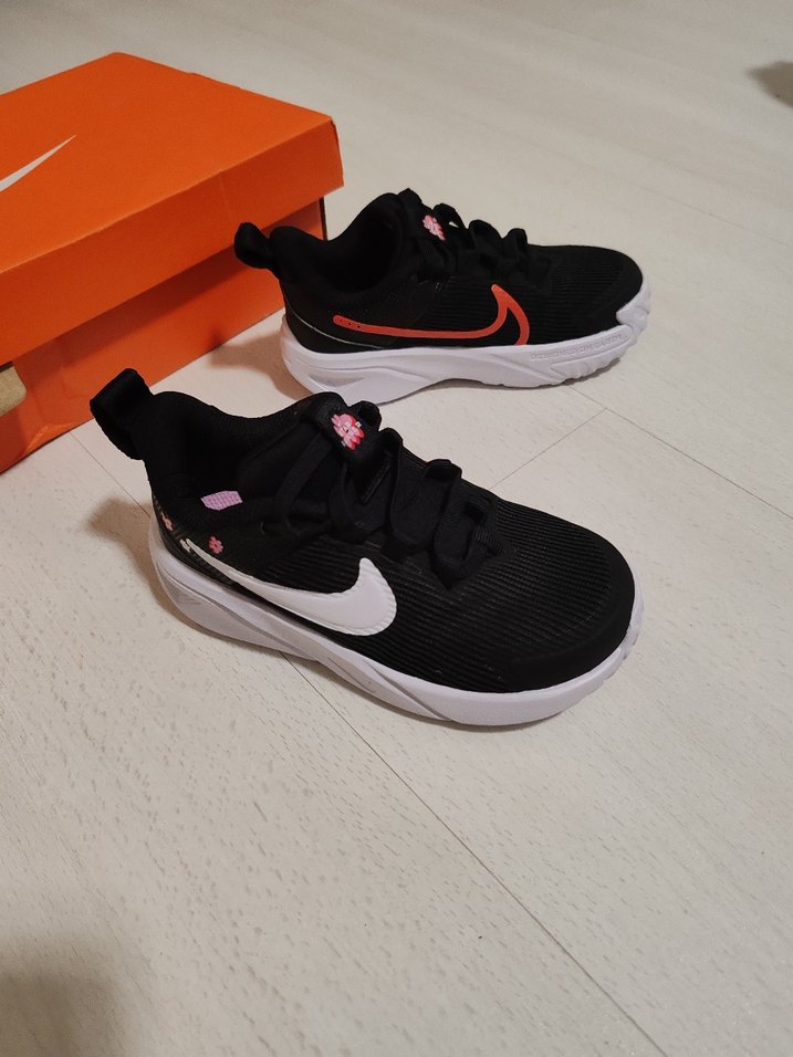 Kız Çocuk Siyah Spor Ayakkabı Velcro - Görsel 4