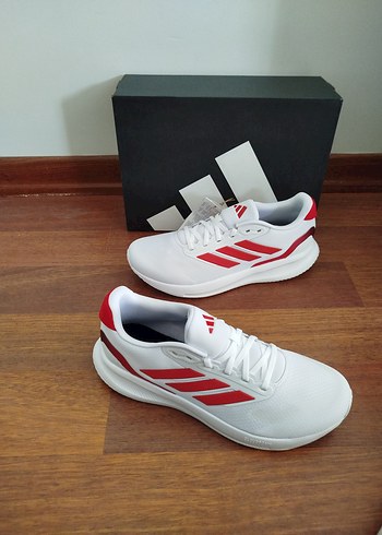 Kırmızı Detaylı Beyaz Erkek Spor Ayakkabı - Görsel 4