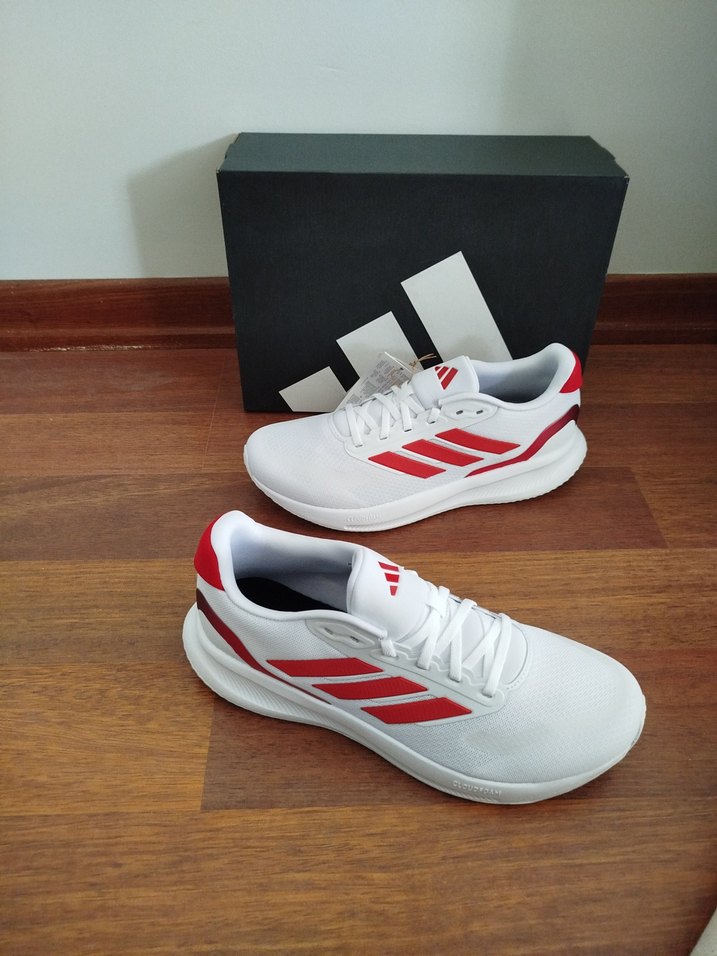 Kırmızı Detaylı Beyaz Erkek Spor Ayakkabı - Görsel 4