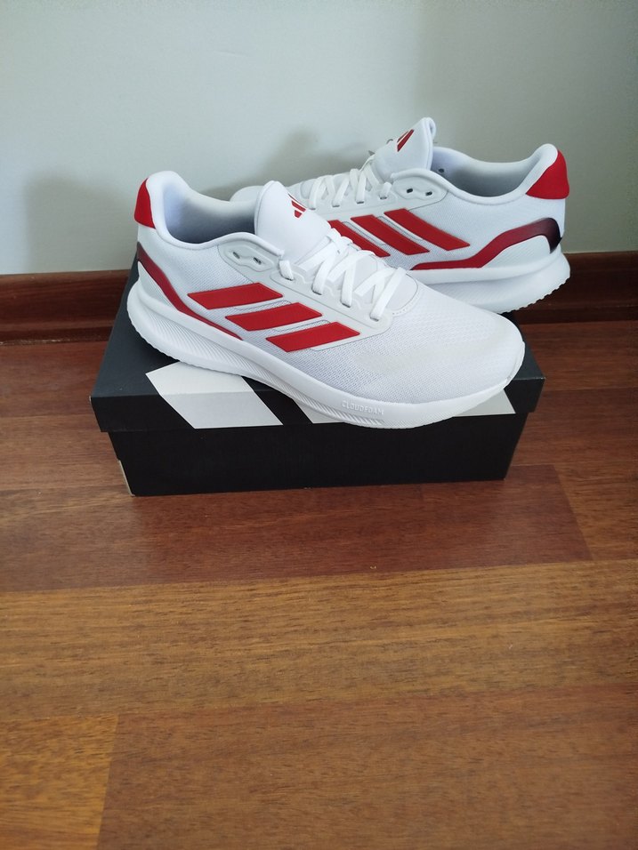 Kırmızı Detaylı Beyaz Erkek Spor Ayakkabı - Görsel 5