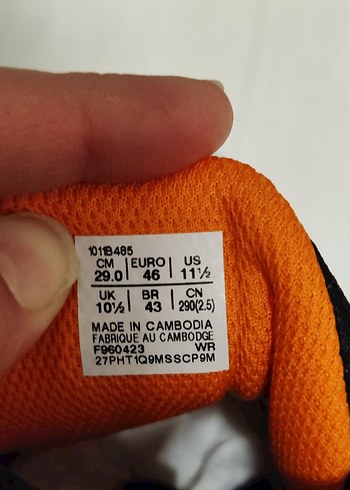 Turuncu Asics Spor Ayakkabı 46 numara - Görsel 2