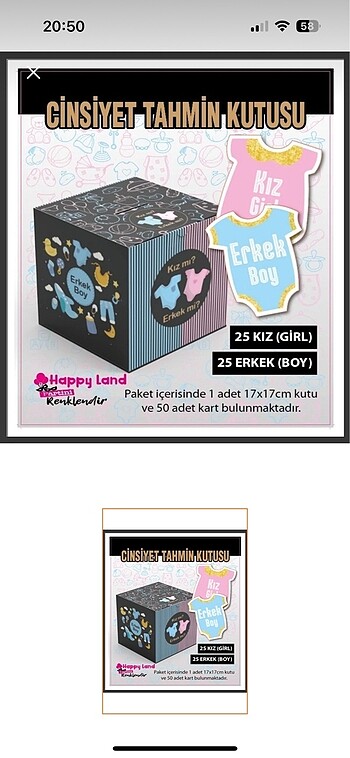 Beden Cinsiyet tahmin kutusu