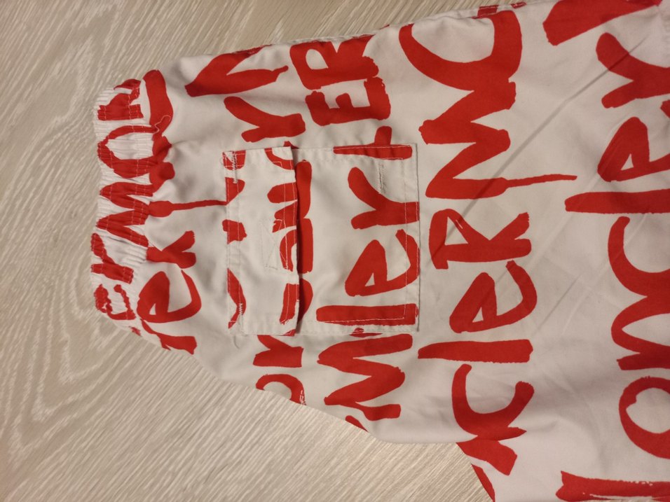 Gri Kırmızı Baskılı Erkek çocuk Şort Mayo - Görsel 3