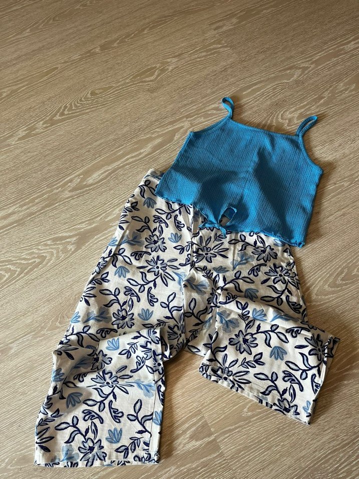 Mavi Örgü Askılı  Kız Takımı - Görsel 3