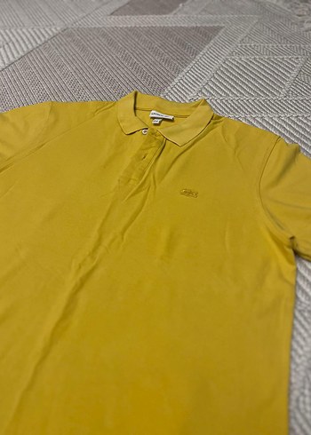 Sarı Erkek Polo Yaka Keten Tişört - Görsel 2