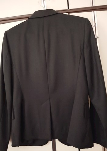 Siyah Düğmeli Kadın Blazer Ceket - Görsel 3