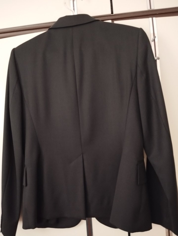 Siyah Düğmeli Kadın Blazer Ceket - Görsel 3