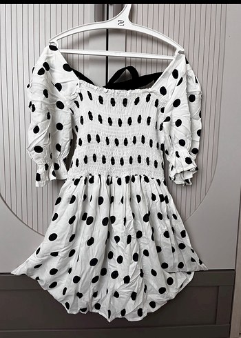 Puantiye Desenli Mini Elbise
