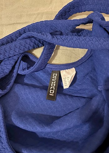 H&M Lacivert Elbise - Görsel 4