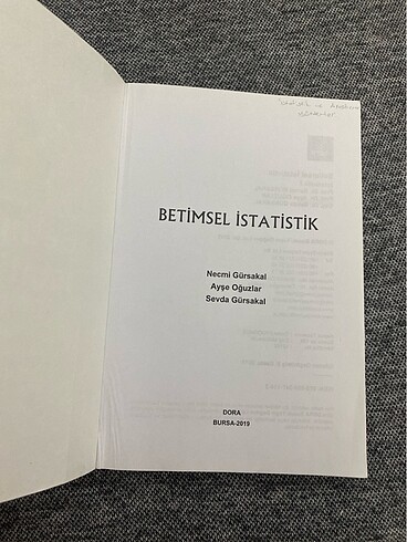  Betimsel İstatistik (Necmi Gürsakal, Ayşe Oğuzlar, Sevda Gürsaka