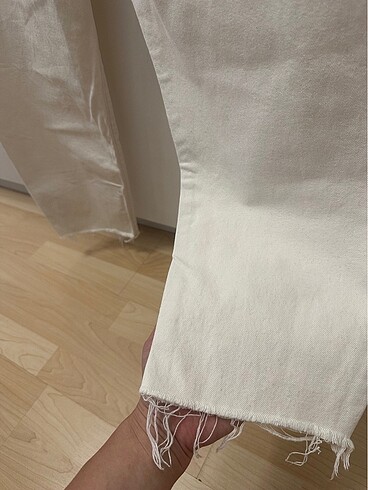 m Beden ten rengi Renk Mango Widge Leg Ekru Jean