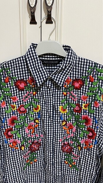 Zara m beden onden nakîslı oversize gömlek - Görsel 2