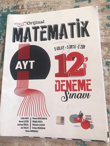 AYT MATEMATİK DENEME(mikroorjinal)