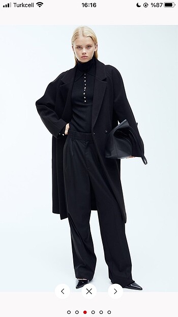 H&M HM SİYAH KABAN